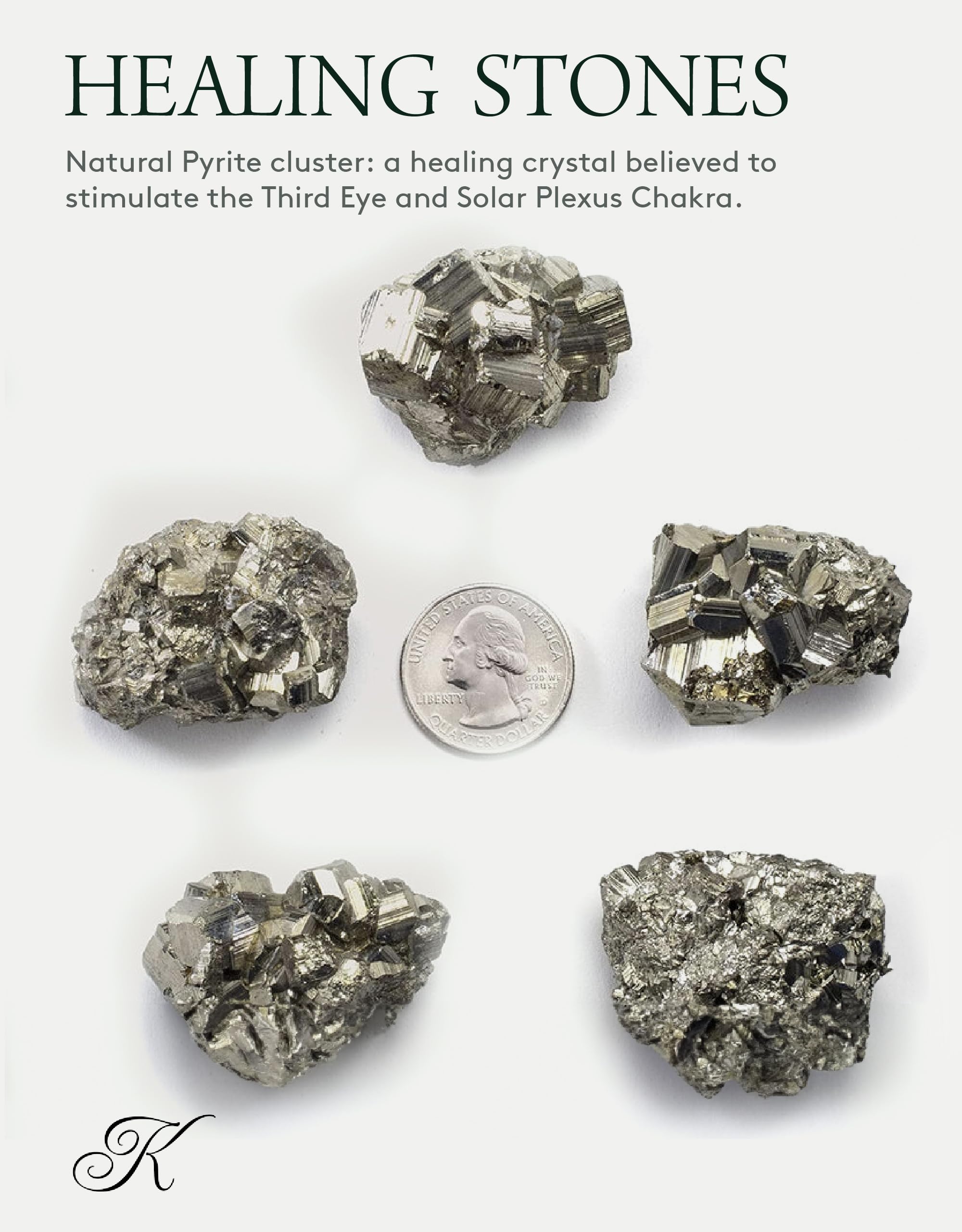 KALIFANO pyrite cluster close-up shows natural facets and sparkle.