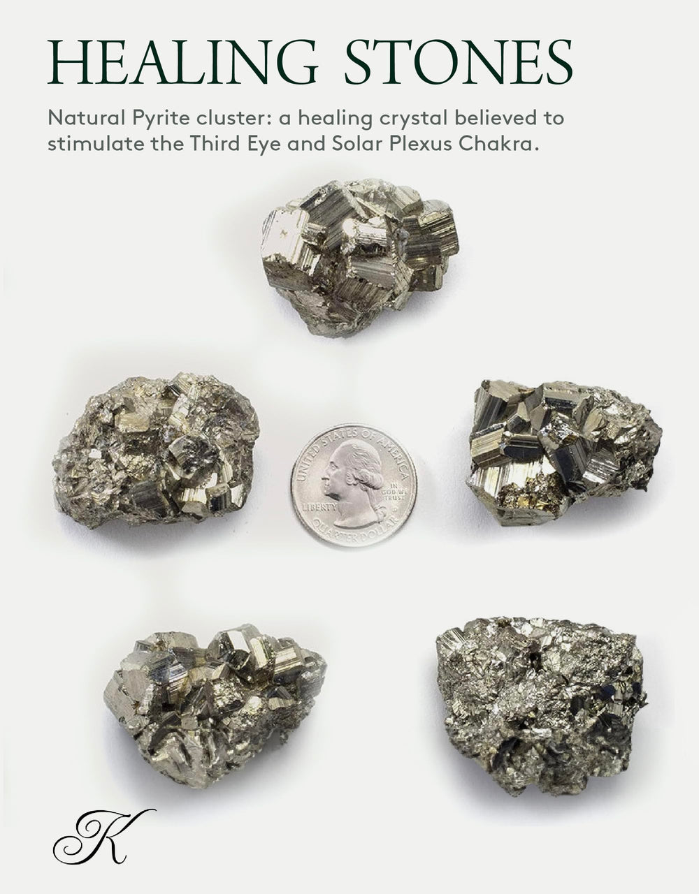 KALIFANO pyrite cluster close-up shows natural facets and sparkle.