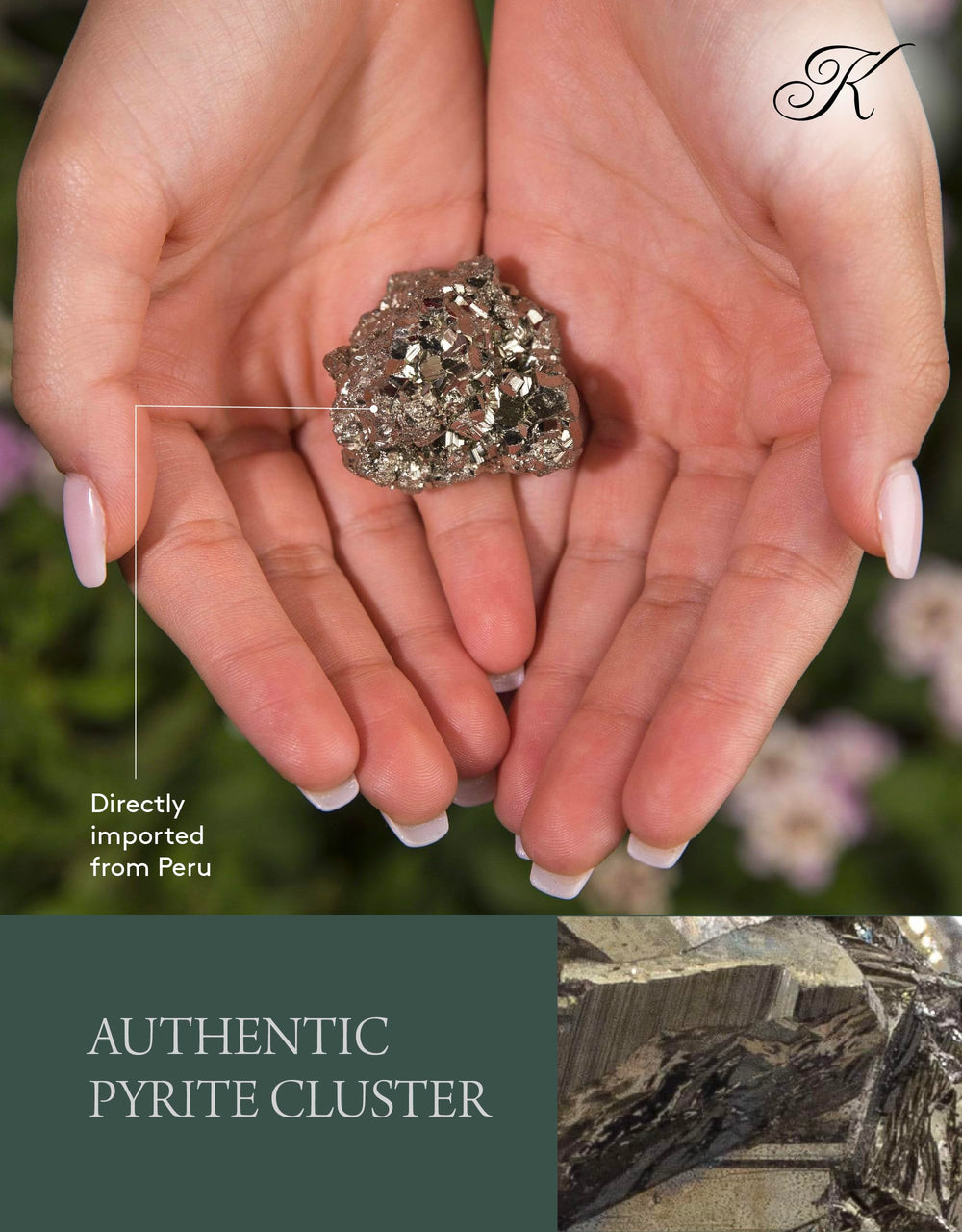 KALIFANO pyrite cluster on stand emphasizes size and presence.