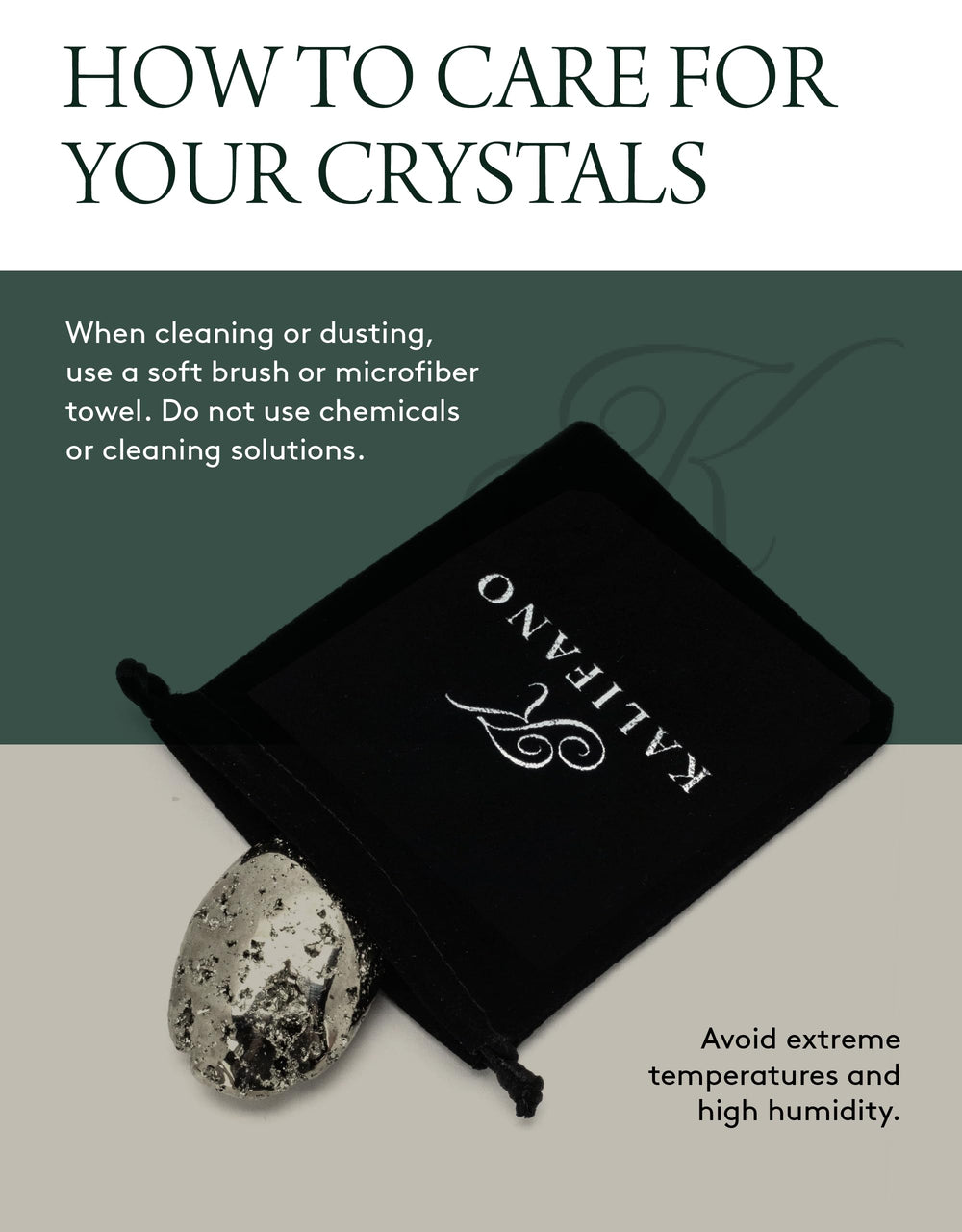 KALIFANO pyrite palm stone arranged on an altar for mindful decor.