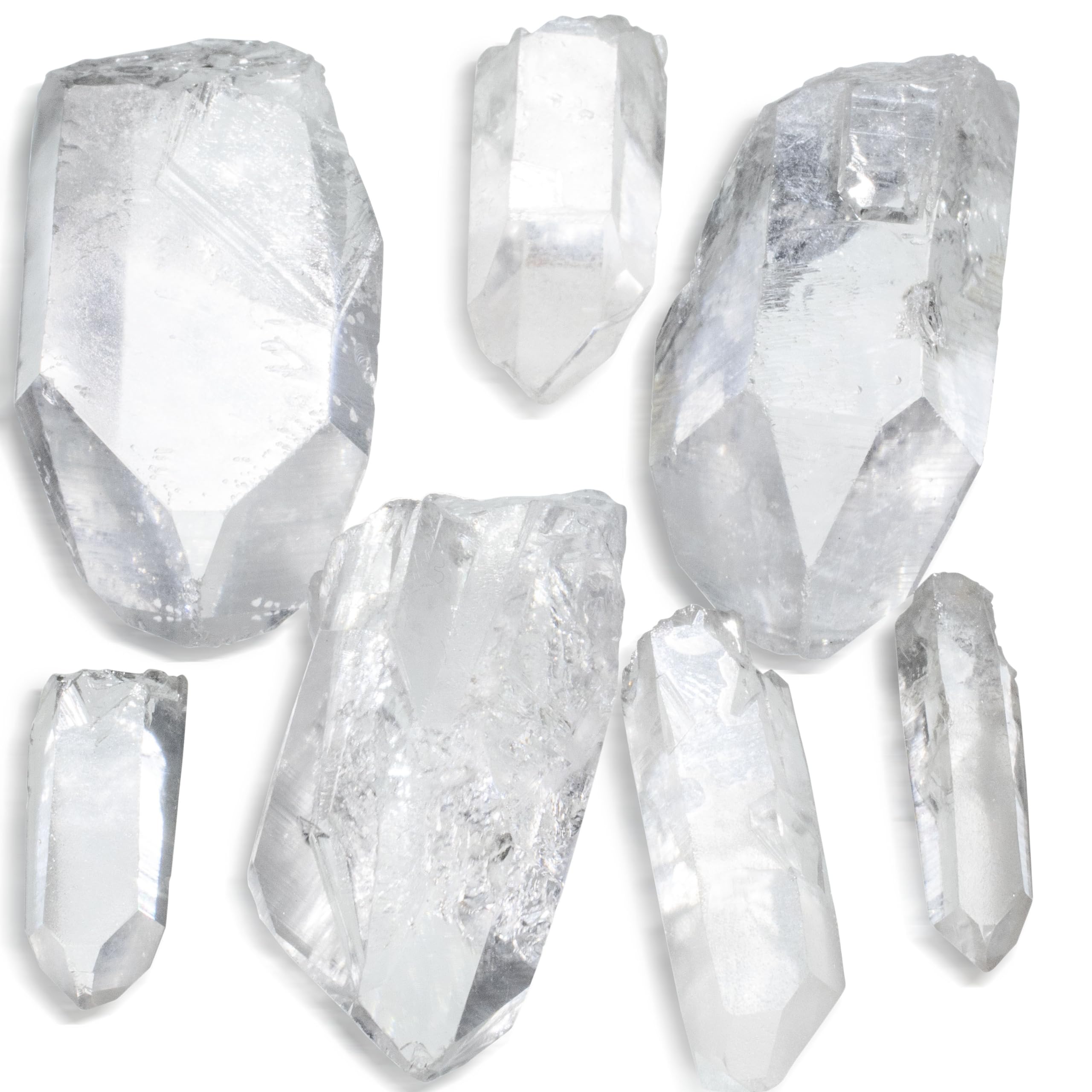 KALIFANO quartz points bundle close-up with varied sizes for focus and energy work