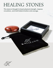 KALIFANO Red Jasper palm stone handheld for calming balance