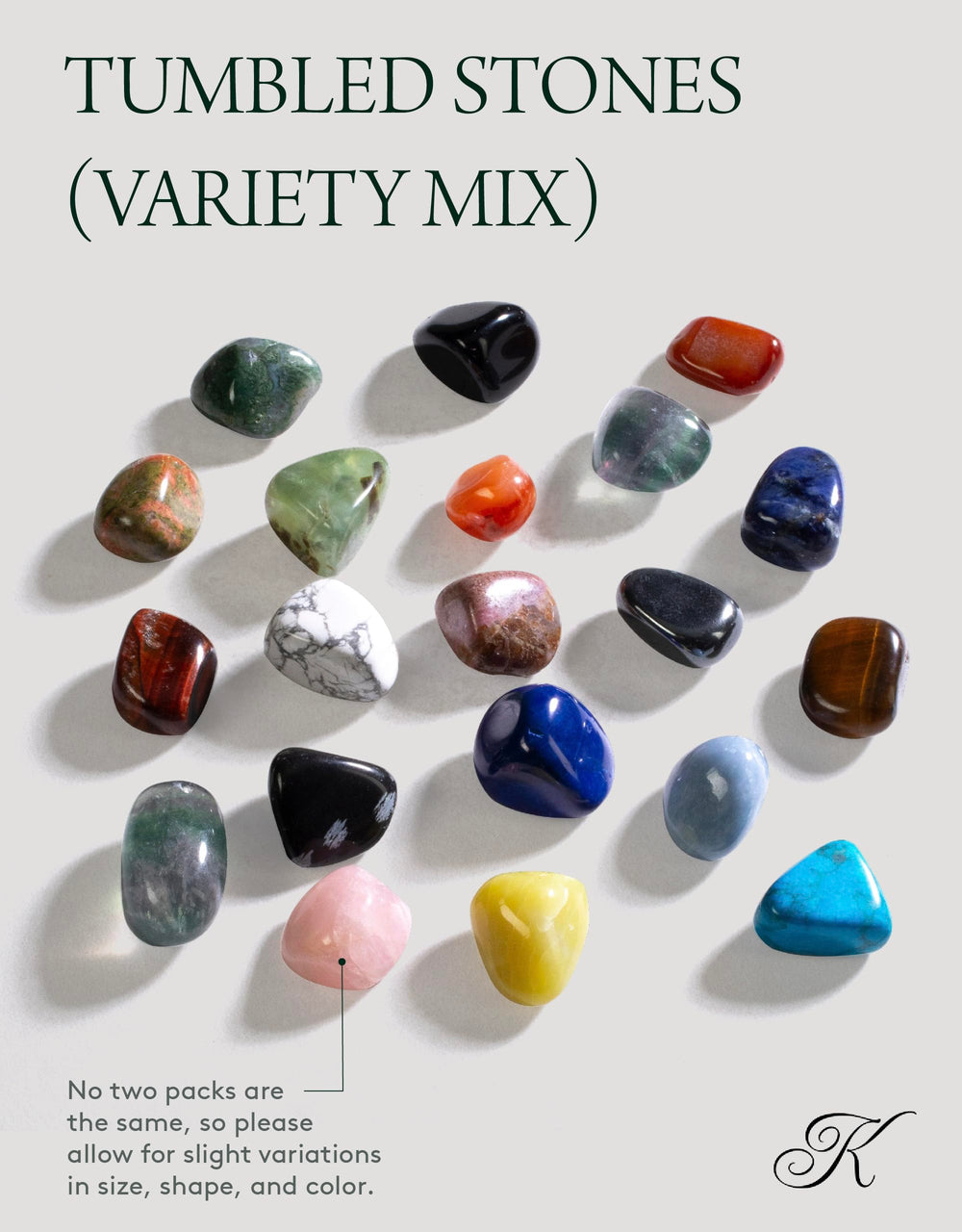 Kalifano stones in hand evoke tactile detail for crafts and displays.