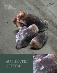 KALIFANO Super 7 amethyst and quartz cluster with calming potential.