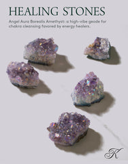 KALIFANO titanium aura iridescence highlights the geode’s shimmering surface.