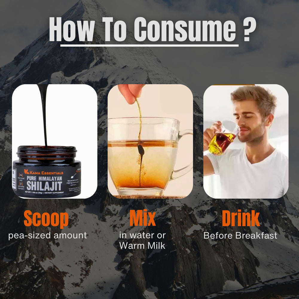 Kama Essentials graphic illustrating 85 minerals and fulvic acid content