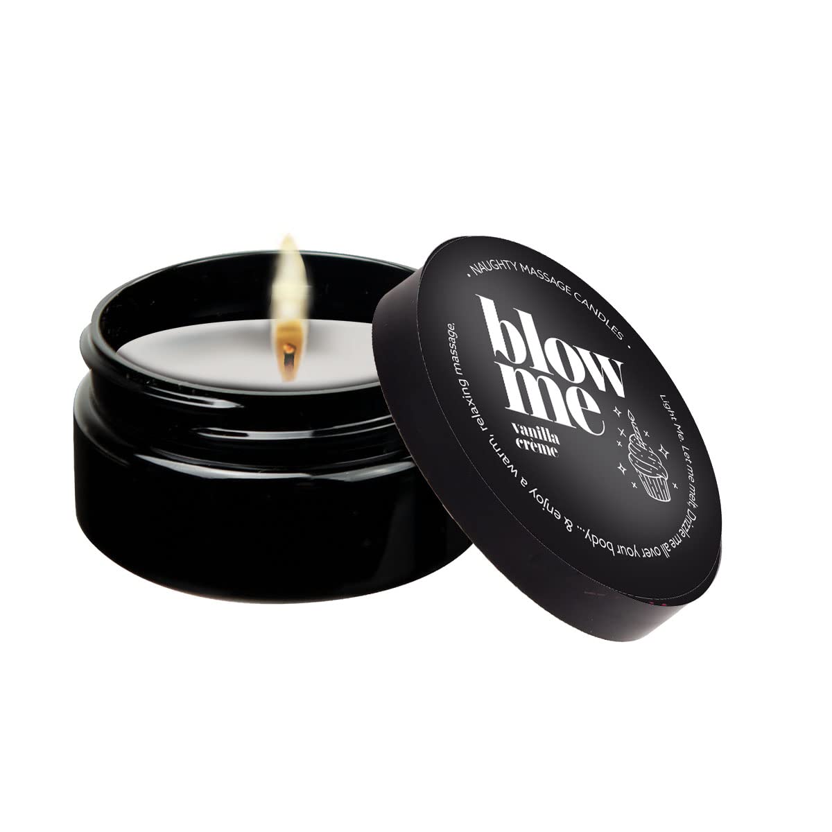 Kama Sutra Blow Me Vanilla Creme candle for warm vanilla massage oil