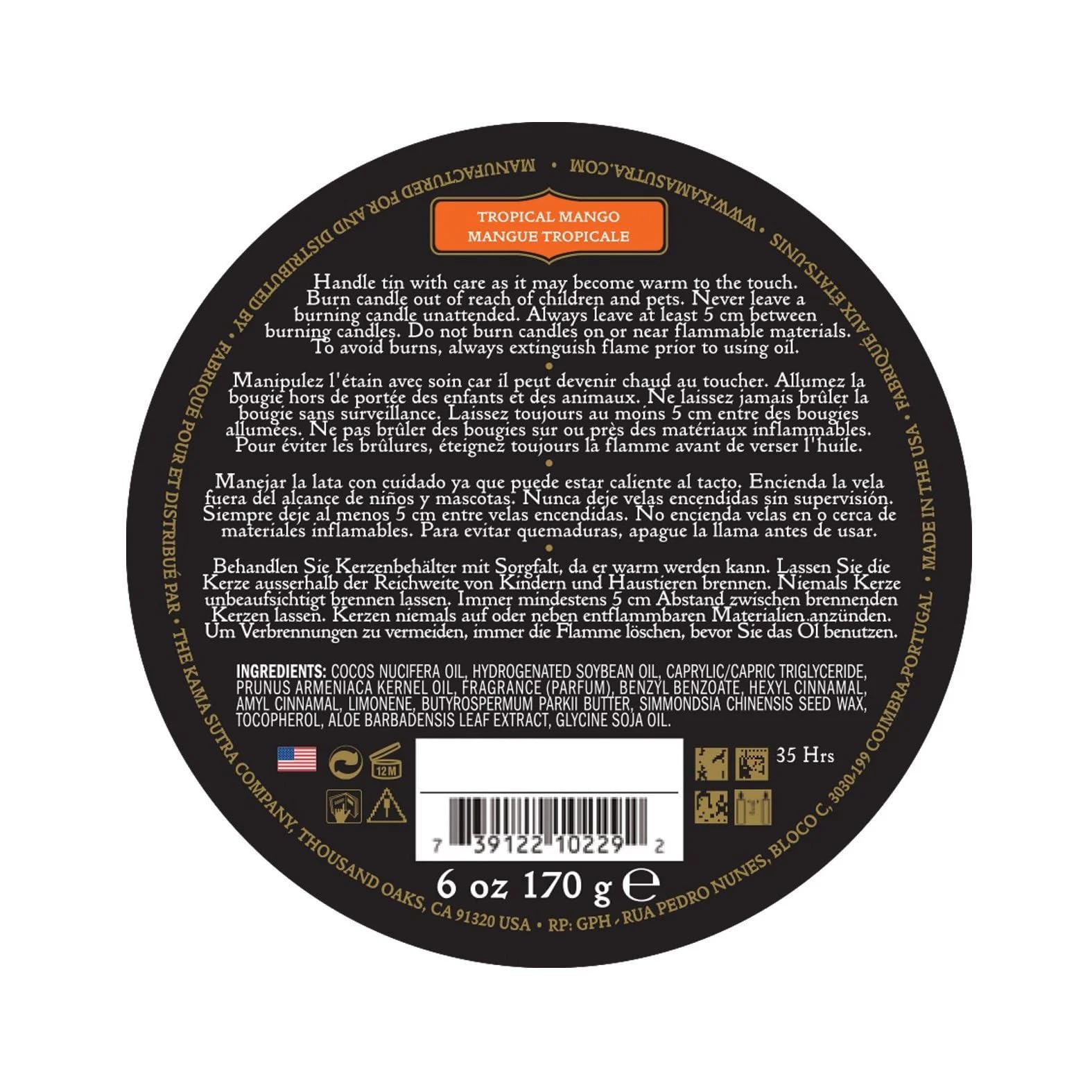 Kama Sutra Ignite candle pour yields warm oil for relaxing, non greasy massages