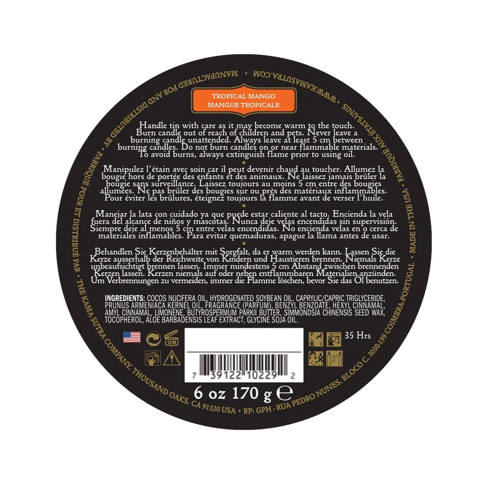 Kama Sutra Ignite candle pour yields warm oil for relaxing, non greasy massages