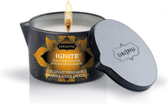 Kama Sutra Ignite pour candle pours warm massage oil for couples.