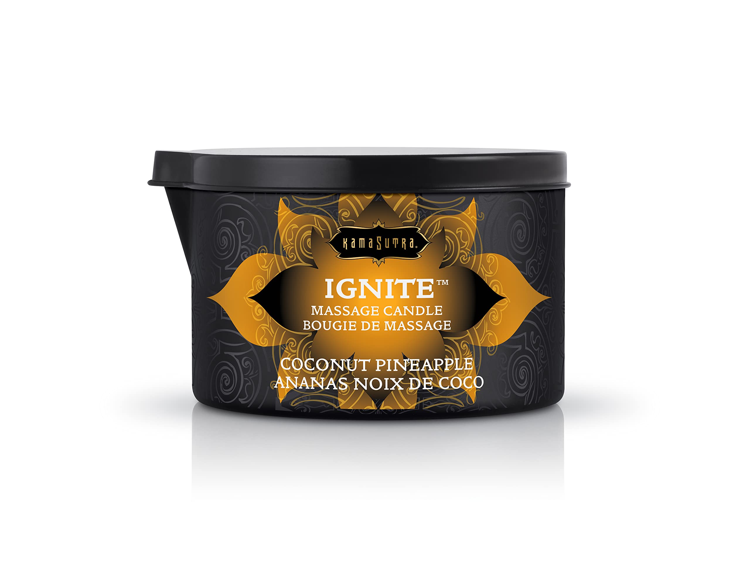 Kama Sutra Ignite pour spout enables easy oil application.