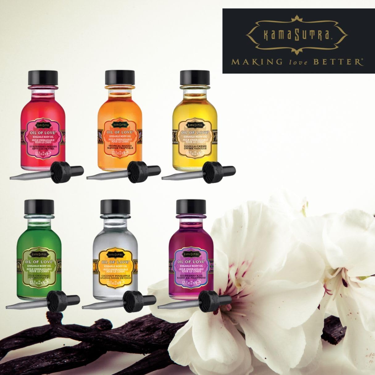Oil of Love warms skin for intimate foreplay without staining