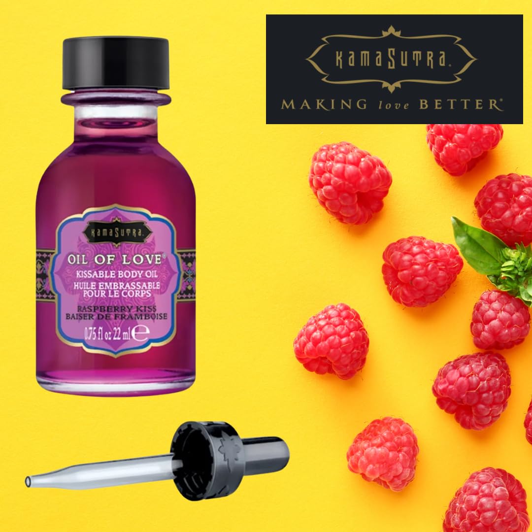 Oil of Love Raspberry Kiss close-up of the lickable flavor detail