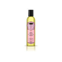 KAMA SUTRA Pleasure Garden massage oil bottle ready for a relaxing, romantic massage.