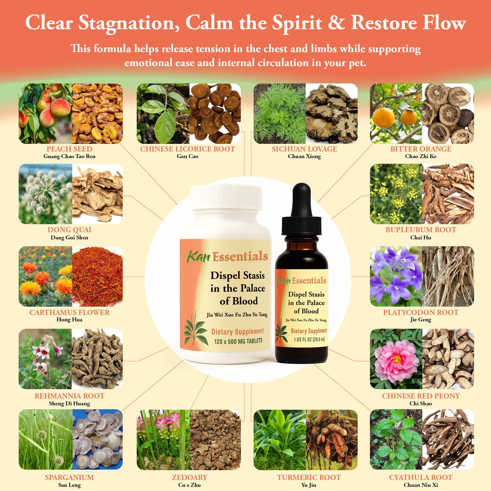Kan Herb Dispel Stasis label emphasizes California-made quality.