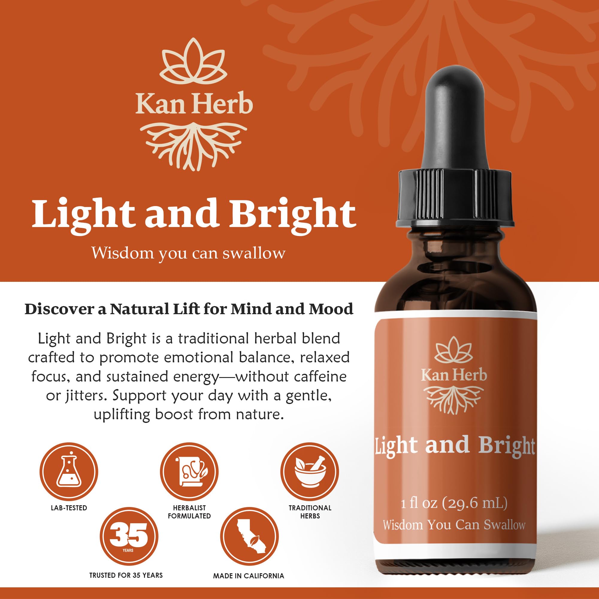 Kan Herb Light and Bright dispense tips for daily balance