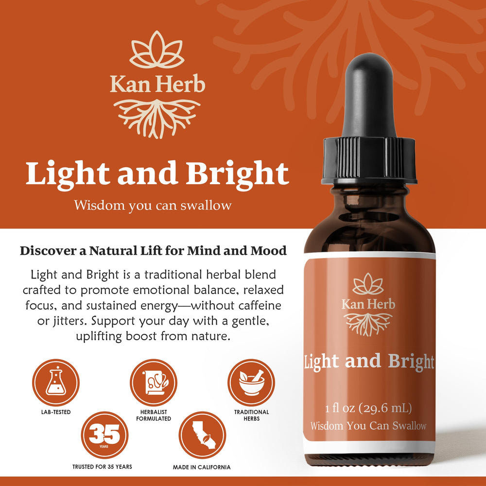 Kan Herb Light and Bright dispense tips for daily balance