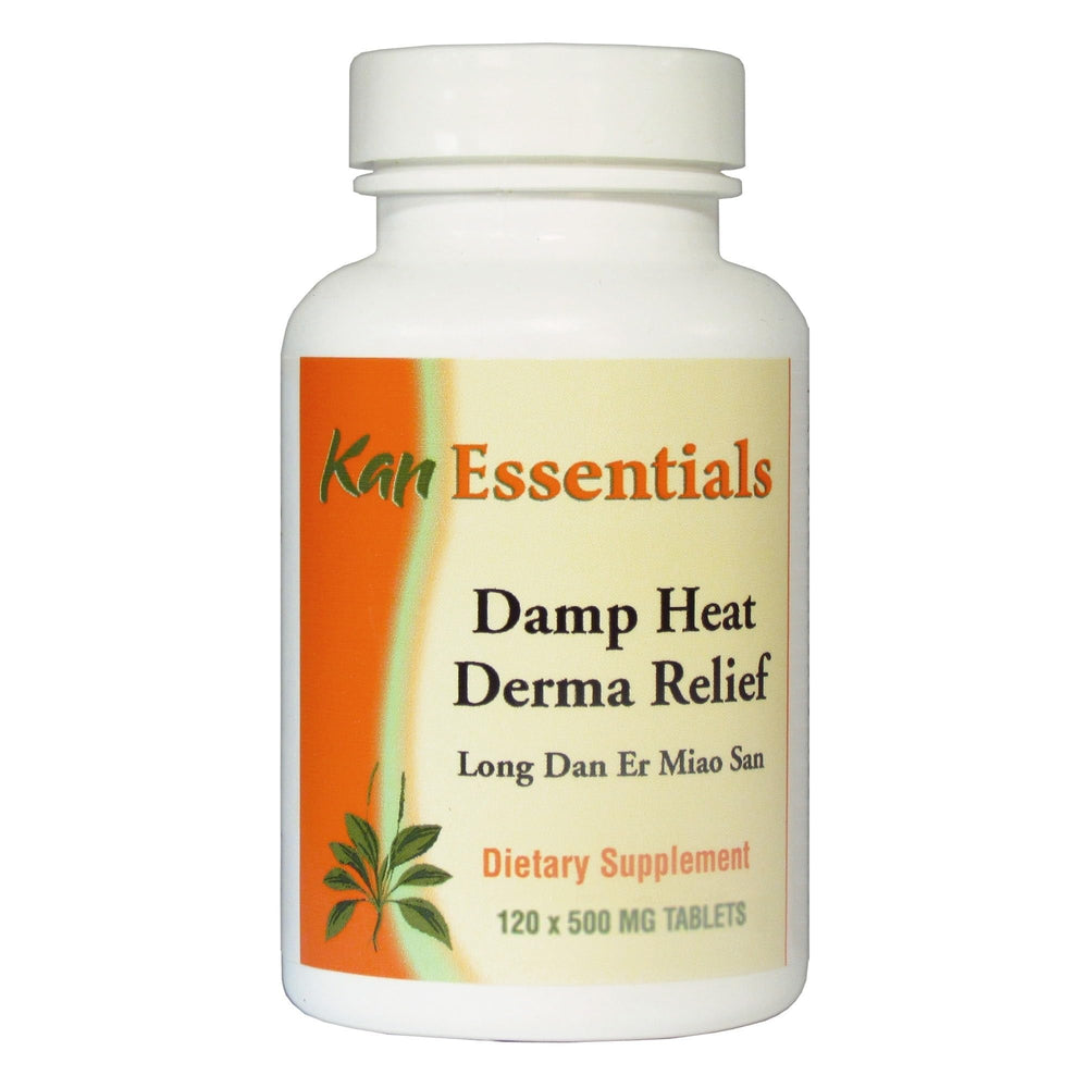 Kan Herbs Damp Heat Derma Relief bottle with tablets for pets' skin balance