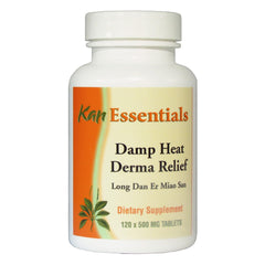 Kan Herbs Damp Heat Derma Relief bottle with tablets for pets' skin balance