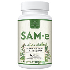 Kanacoufce SAM-e 1100mg tablet close-up highlighting mood support potential.