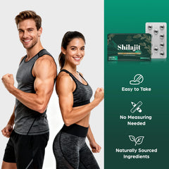 Kanacoufce Shilajit bottle back label — clear ingredients and safety information.