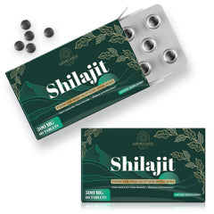 Kanacoufce Shilajit tablets bottle front — daily vitality support in a convenient tablet.