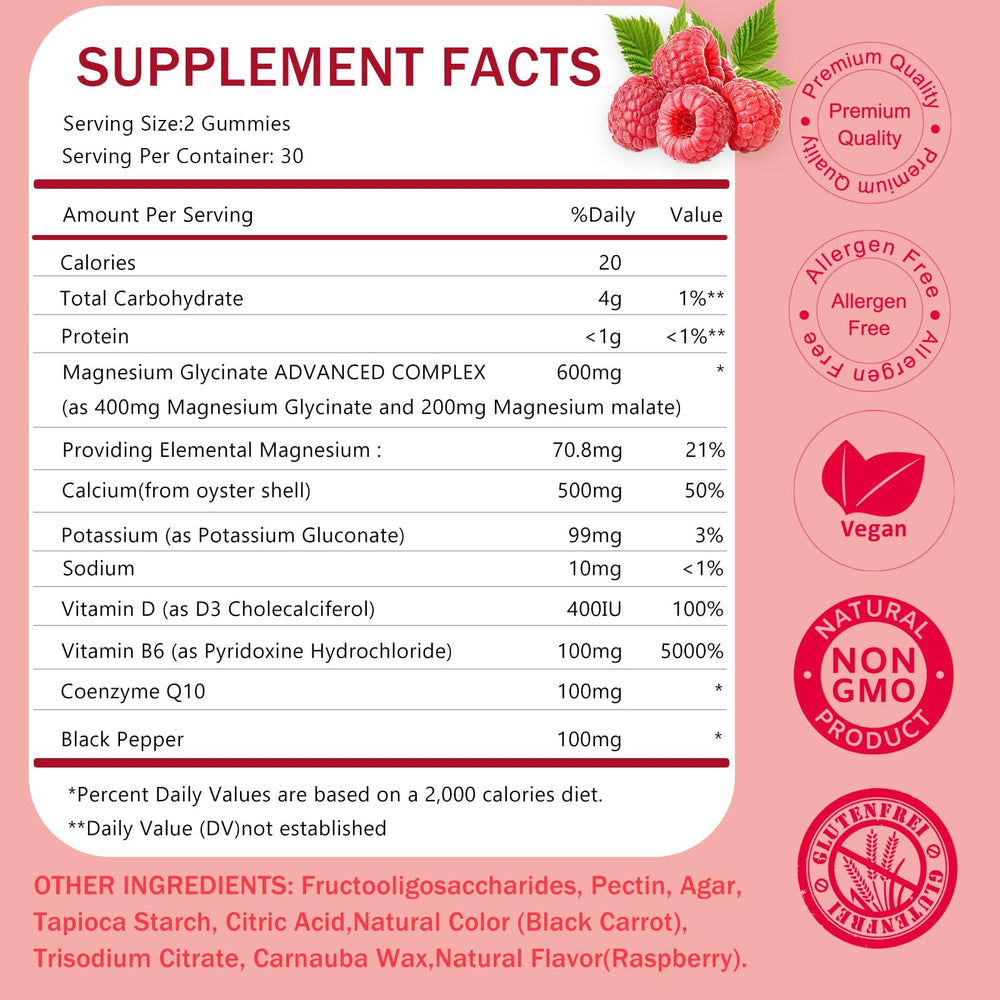 KangRiXin magnesium glycinate gummies close-up shows soft chew texture with sugar-free convenience.