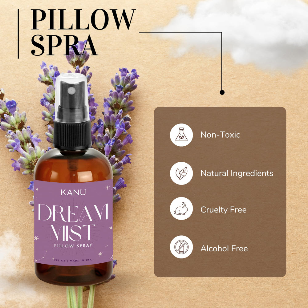 KANU Night Time Pillow Spray filling the room with lavender notes for rest