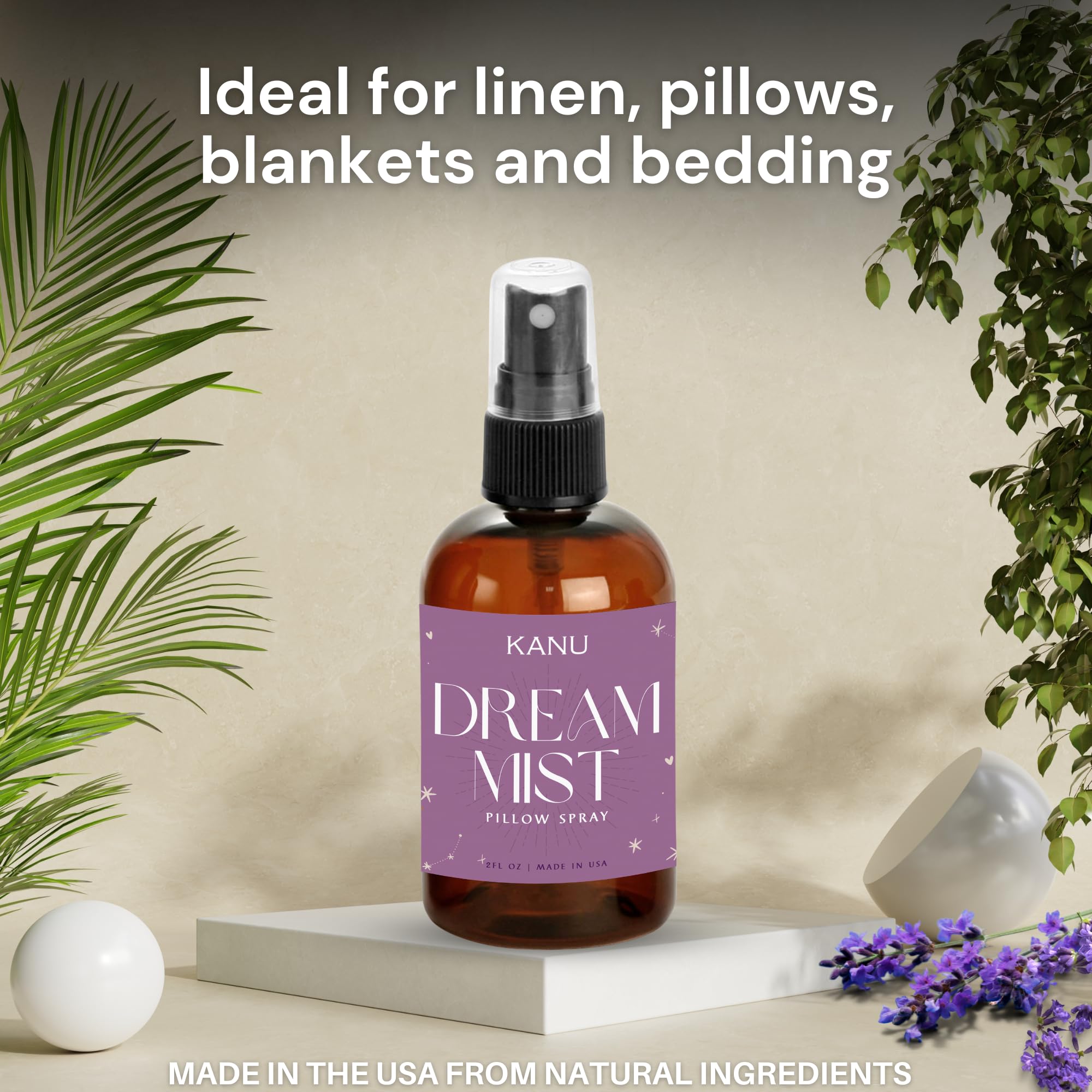 KANU Night Time Pillow Spray travel size ready for on-the-go calm
