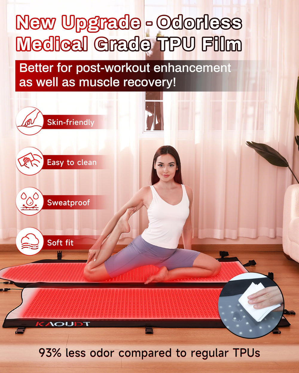 Kaoudt cocoon-style red light bag for at-home therapy