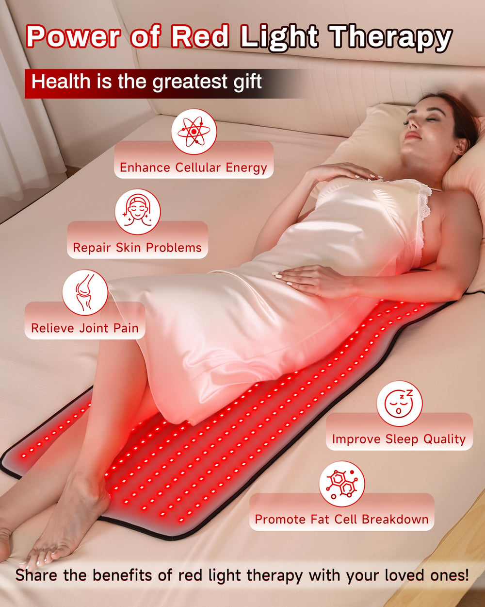 Kaoudt red light therapy mat suitable for home or office wellness.