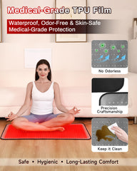 Kaoudt red light therapy mat leg-area session for relaxation.