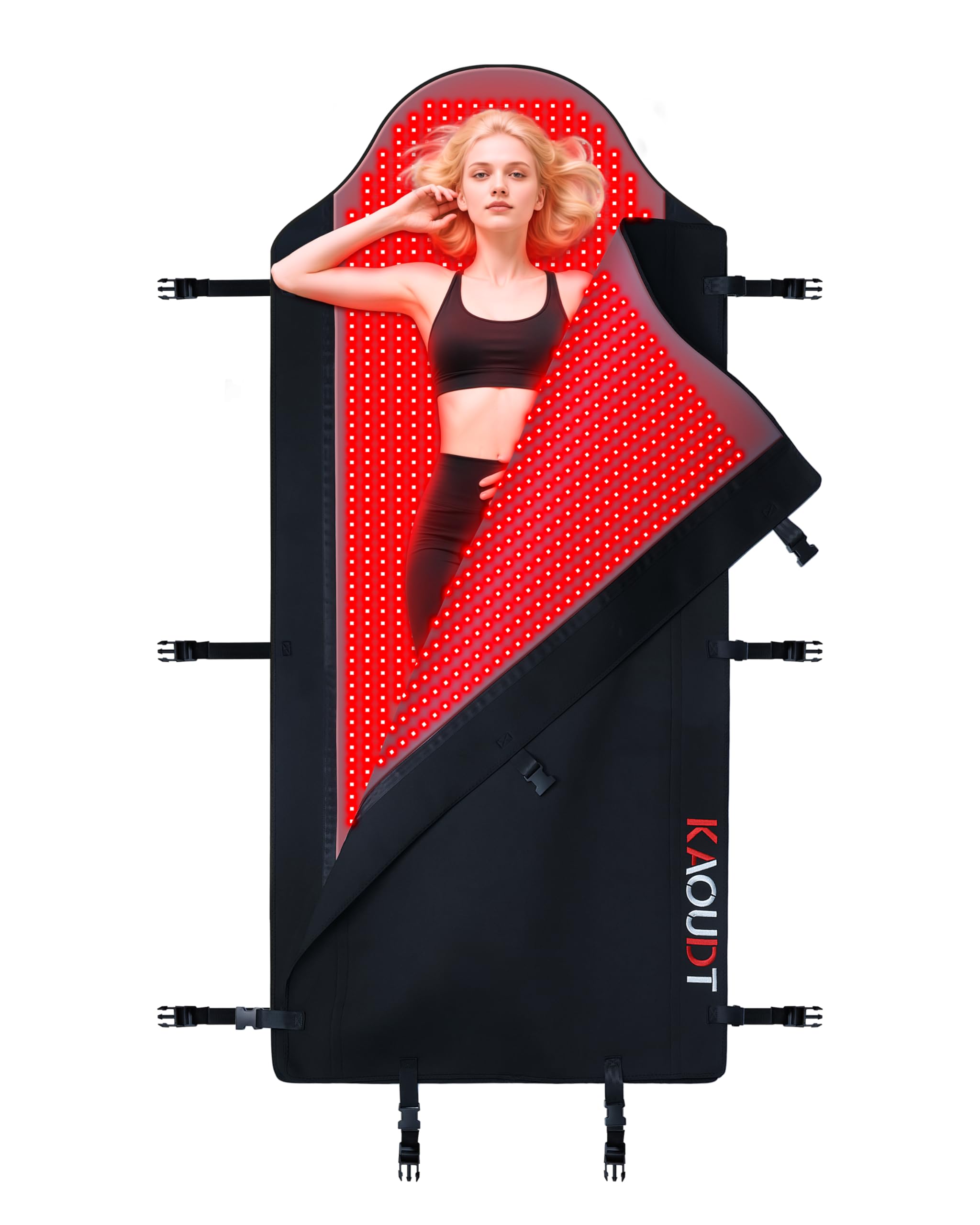 Kaoudt red light therapy mat top view for full-body home use