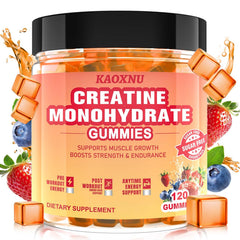 KAOXNU Creatine Gummies bottle 120ct for convenient daily use.