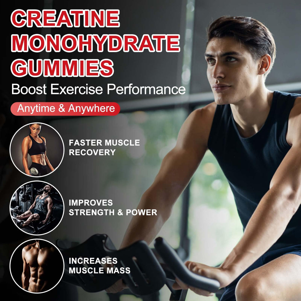 KAOXNU Creatine Gummies closeup shows delicious cherry flavor for daily use.