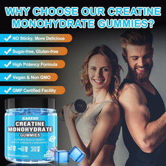 KAOXNU Creatine Monohydrate Gummies sugar-free badge signals clean fueling.