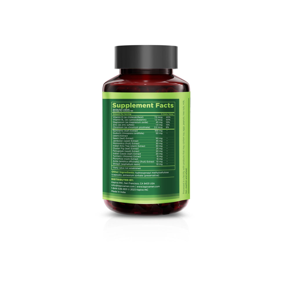 Kapiva Men Blood Sugar Support on breakfast table for morning routine