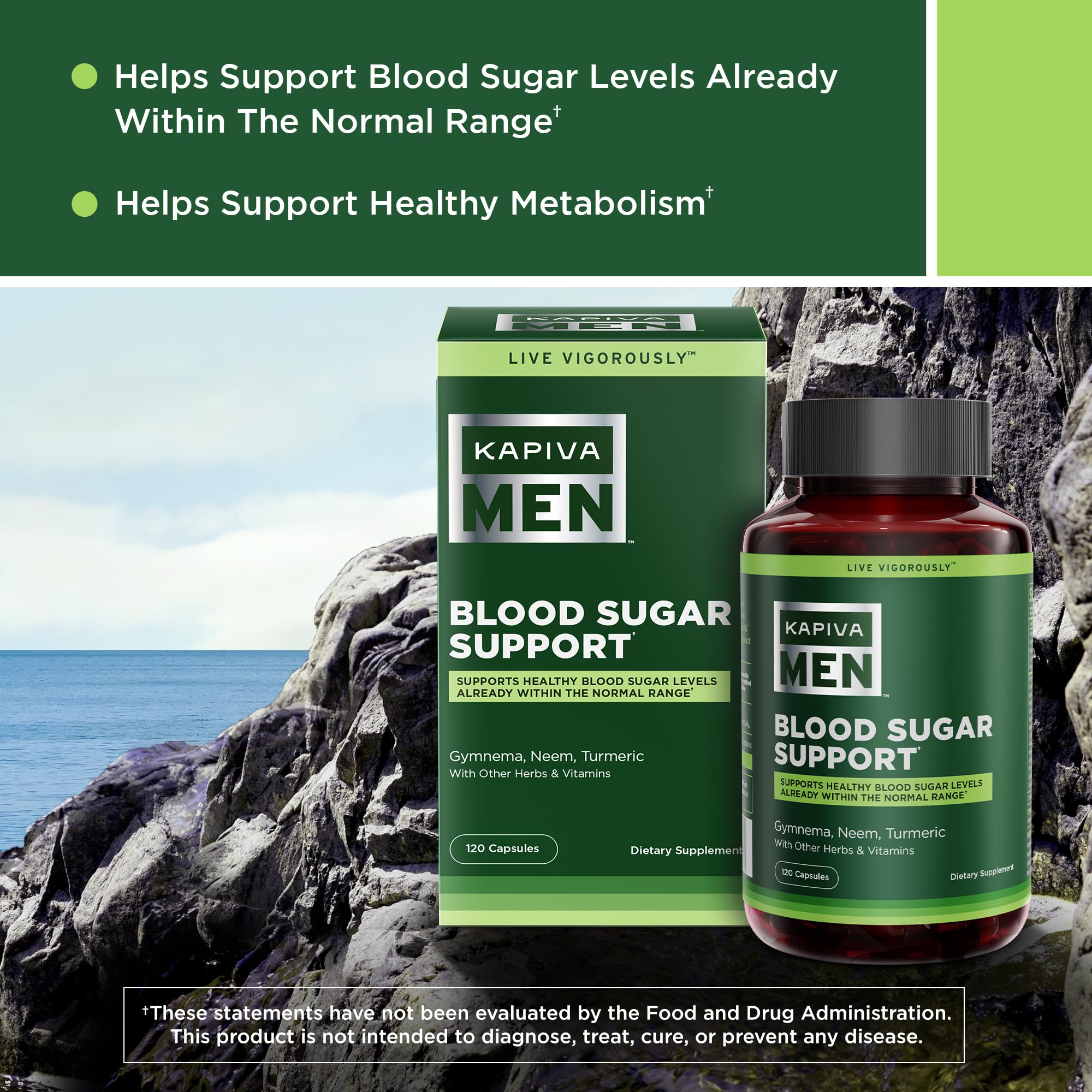 Kapiva Men Blood Sugar Support gymnema leaves highlight herbal balance