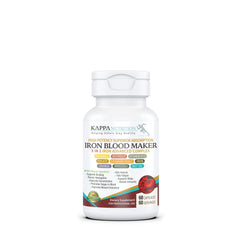 Kappa Nutrition Iron Blood Maker 9in1 bottle shows the comprehensive formula for iron support.