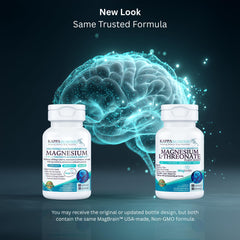Kappa Nutrition MagBrain capsules close-up emphasizing magnesium per serving.