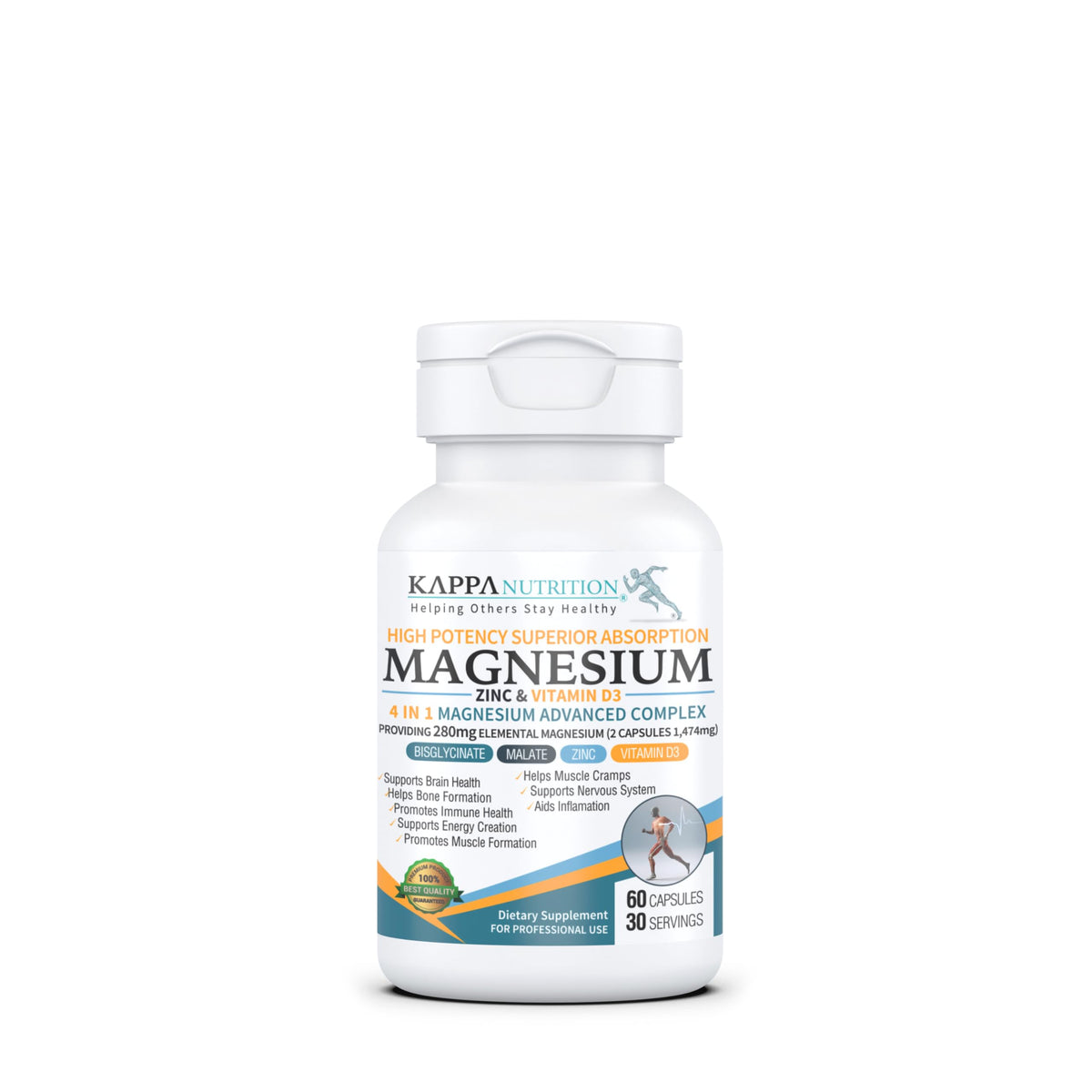 Kappa Nutrition Magnesium 4-in-1 capsules for daily recovery and energy support
