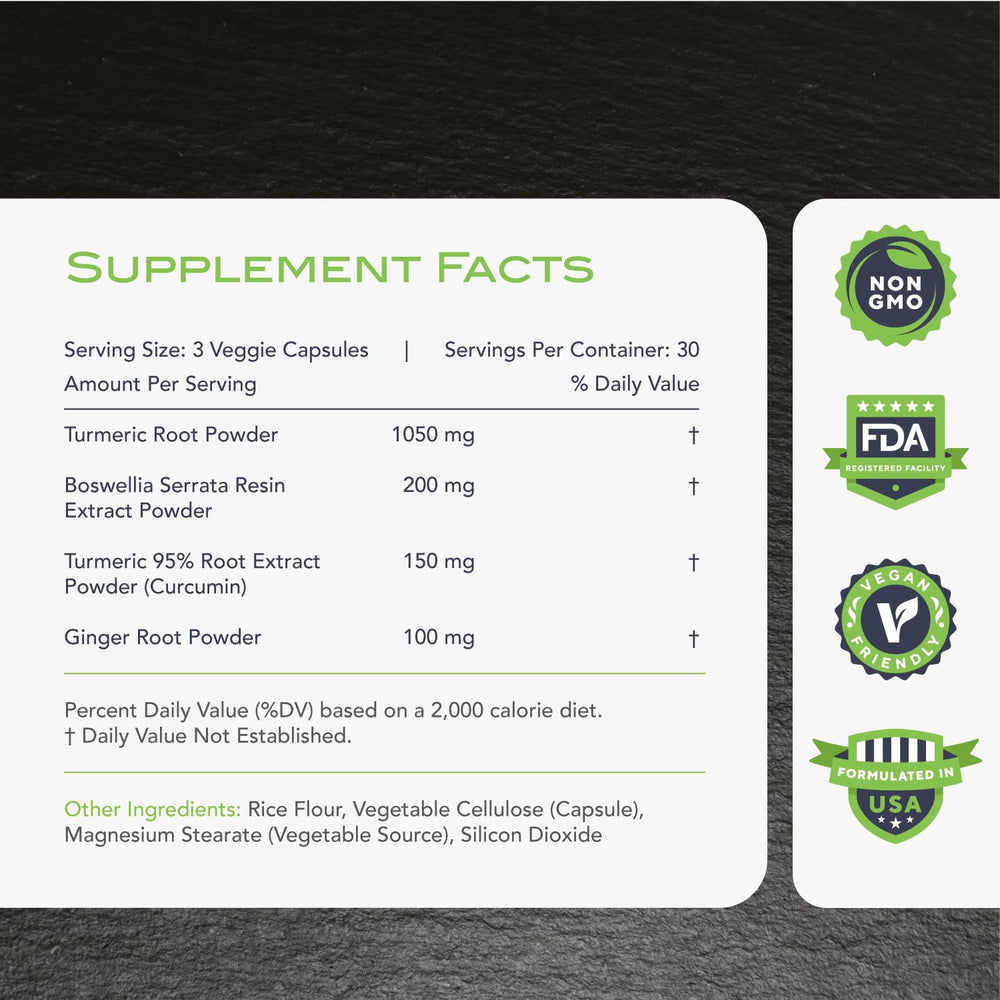 KaraMD Comfort Guard X24 capsules close-up highlighting turmeric and ginger.
