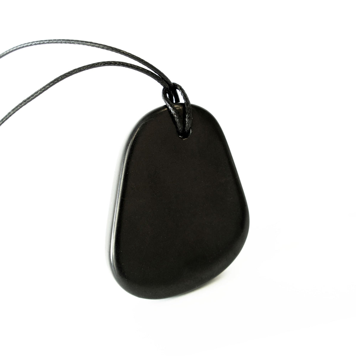 Karelian Heritage shungite protection necklace front view for grounding and balance.