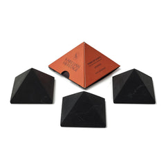 Karelian Heritage shungite pyramid bulk three-piece set for grounding energy