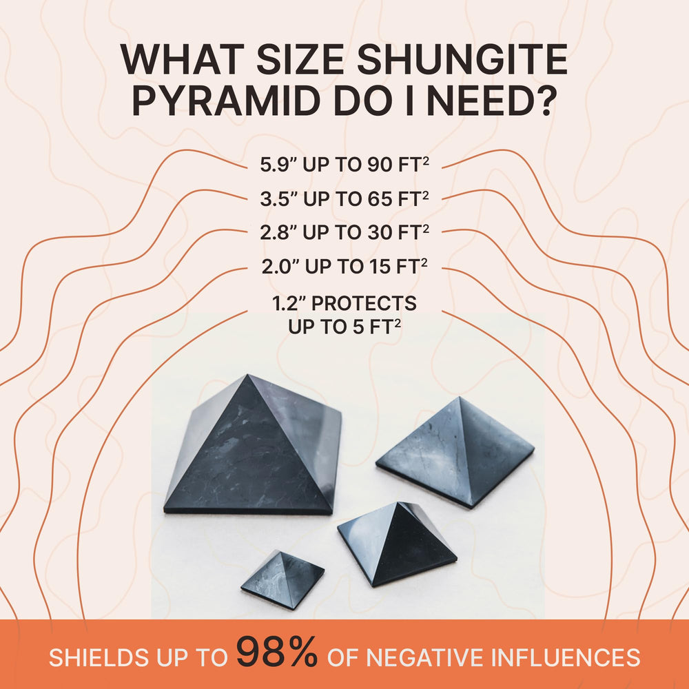 Karelian Heritage shungite pyramid supports positive energy and calmer mood