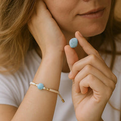 Karimar bracelet with amber accents for balanced, tranquil style