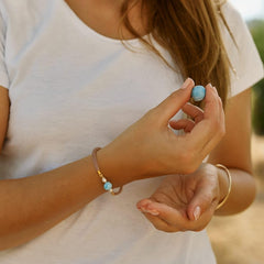 Karimar handmade craftsmanship highlights natural larimar and amber beauty
