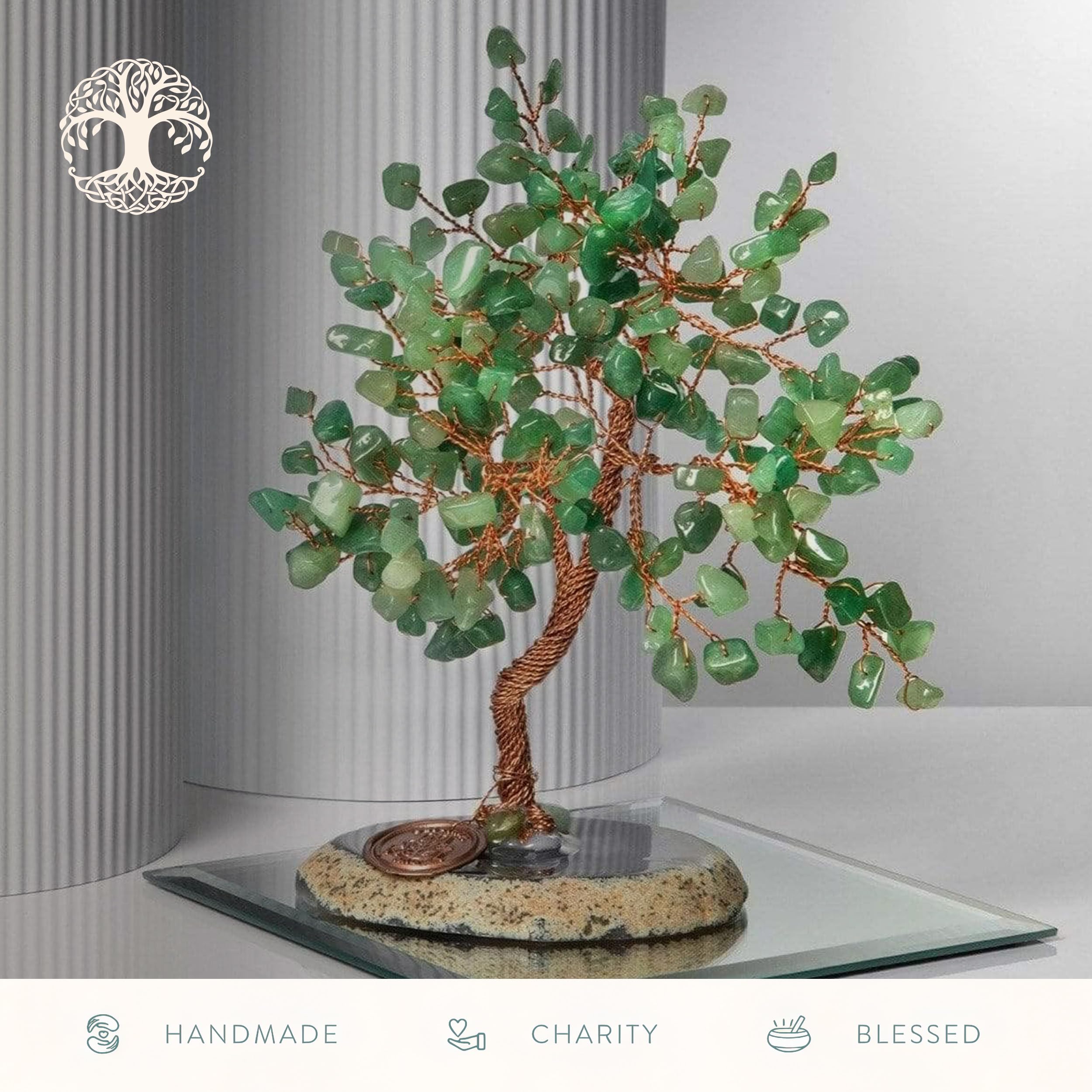 KARMA AND LUCK Bali-made craftsmanship shown in handmade jade and copper sculpture for authentic decor