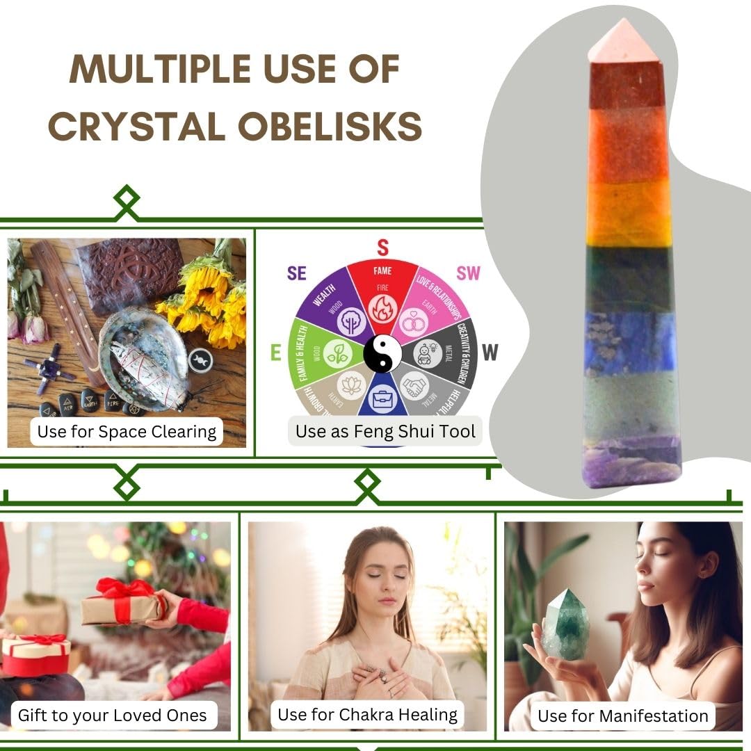 Karma Gems crystal tower on a serene meditation setup