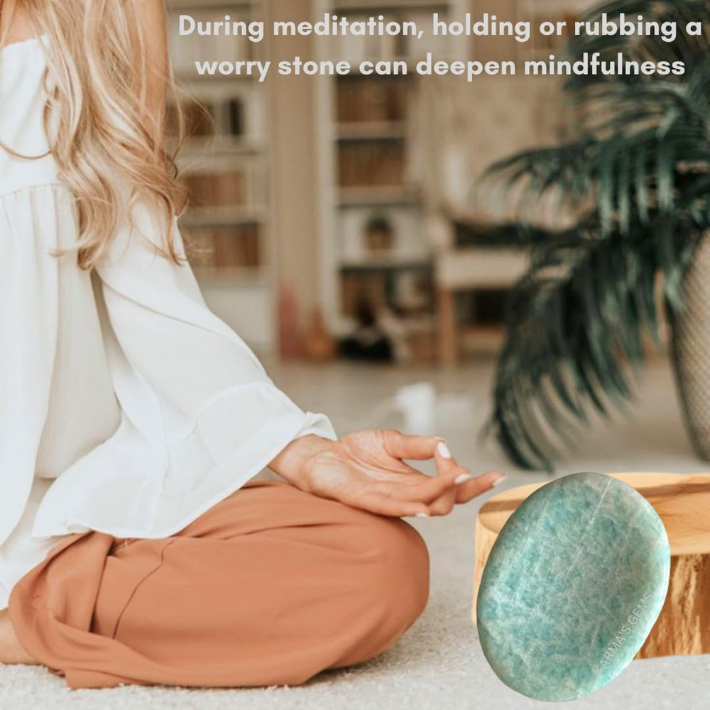 Karma Gems Amazonite chakra alignment stone supporting energy balance.